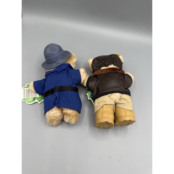 Vintage 1980s Xavier Roberts Furskins Bears “Jedgar” & Pilot Outfit 8” - Picture 4 of 6